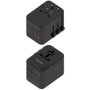 Aisens Adaptador de Viaje Universal GaN con 2xUSB-C y 2xUSB-A Negro